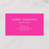 Girly Modern Calligraphy Pink Business Card (Back)