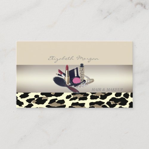Girly Modern CharmingLeopard Print Business Card
