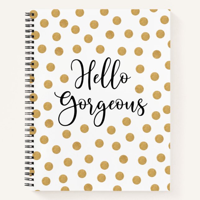 Girly Modern Chic Notebook (Front)
