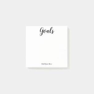Girly Modern Cozy Goals Post-It® Notes, 3" x 3" Post-it Notes