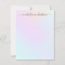 Girly Modern Holographic Feminine Stylish Script