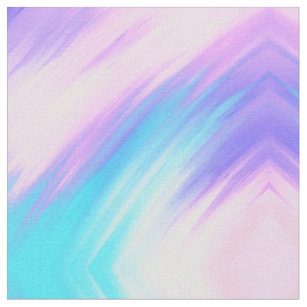 Girly Modern Pink Blue Purple Paint Smudges Fabric