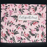 Girly Modern Pink Blush Black Floral Print Leaves 3 Ring Binder<br><div class="desc">Girly Modern Pink Blush Black Floral Print Leaves</div>