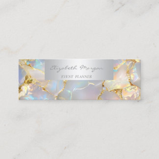 Girly Modern Professional Charming Opal Stone Mini Business Card