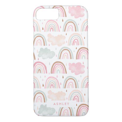 Girly Modern Rainbow Pattern iPhone 87 Case