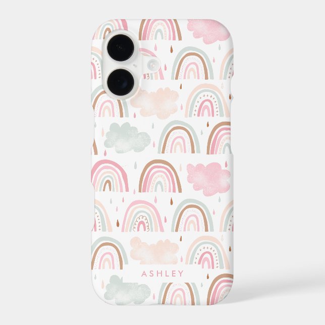 Girly Modern Rainbow Pattern Iphone Case (Back)