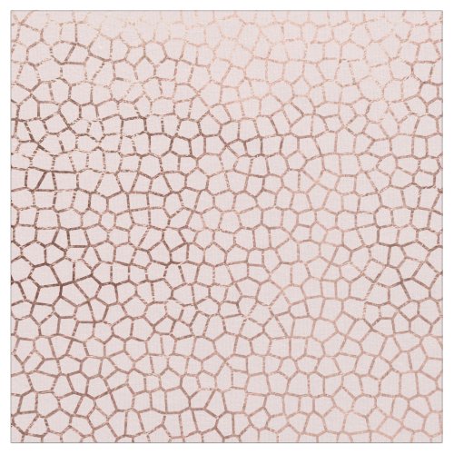 Girly modern rose gold mozaic blush pink pattern fabric