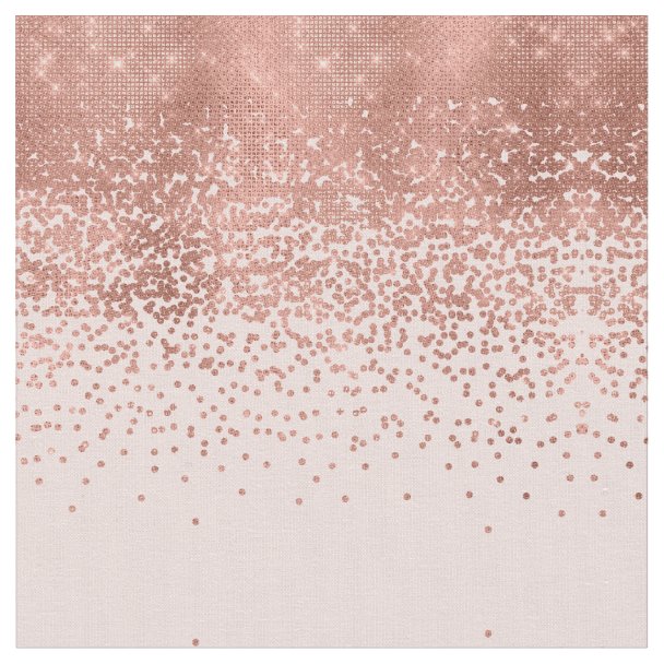 Glamorous Pink Rose Gold Glitter Striped Gradient Fabric | Zazzle