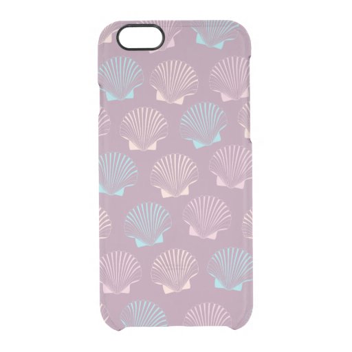 Girly modern summer colorful seashell pattern clear iPhone 6/6S case