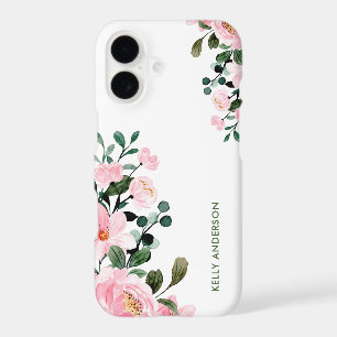 Girly Modern Watercolor Floral Foliage Decal iPhone 17 Case