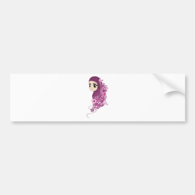 Girly Modesty Bumper Sticker (Front)