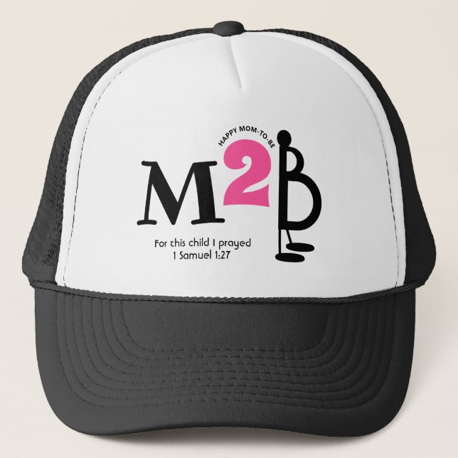 Girly Mom To Be Trucker Hat (Front)