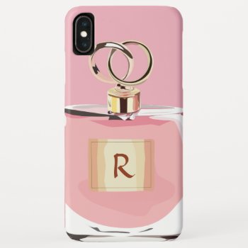 Girly Monogram Beauty Pink Stylish Perfume Bottle Iphone Xs Max Case by CityHunter at Zazzle