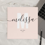 Girly Monogram Calligraphy Blush Pink 3 Ring Binder<br><div class="desc">Elevate your organization with a touch of feminine flair! Introducing our personalized binder, crafted meticulously with the modern woman in mind. Adorned with your name in an elegant modern script, it perfectly complements the oversized sans serif monogram, creating a harmonious balance of sophistication and style. The binder's delicate design elements...</div>
