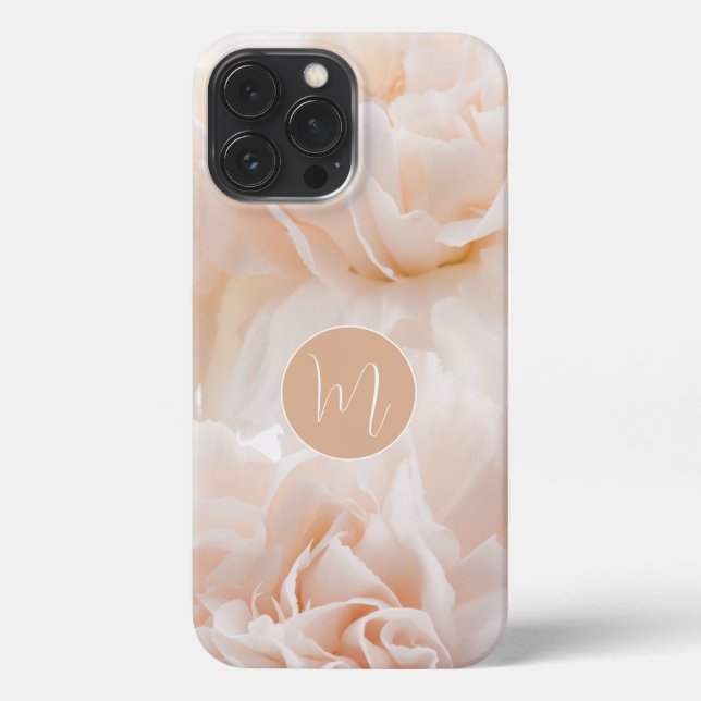 Girly monogrammed initial pink pastel photography  iPhone case (Back)
