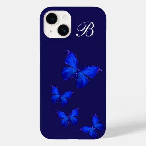 Girly Nature Butterfly Monogram Case_Mate iPhone 14 Case