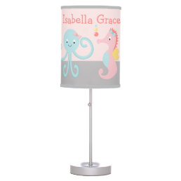 Girly Ocean Life Sea Animals Nursery Lamp