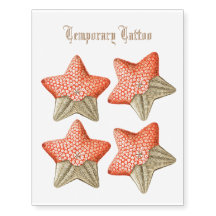 Girly Orange Gold Starfish