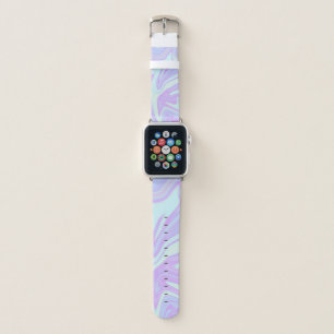 Girly Pastel Abstract Holo Pink Blue Texture Apple Watch Band