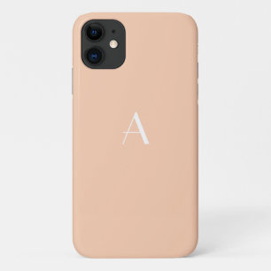 Girly Pastel Apricot iPhone6 Case with Monogram