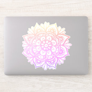 Girly Pastel Mandala Flower Sticker
