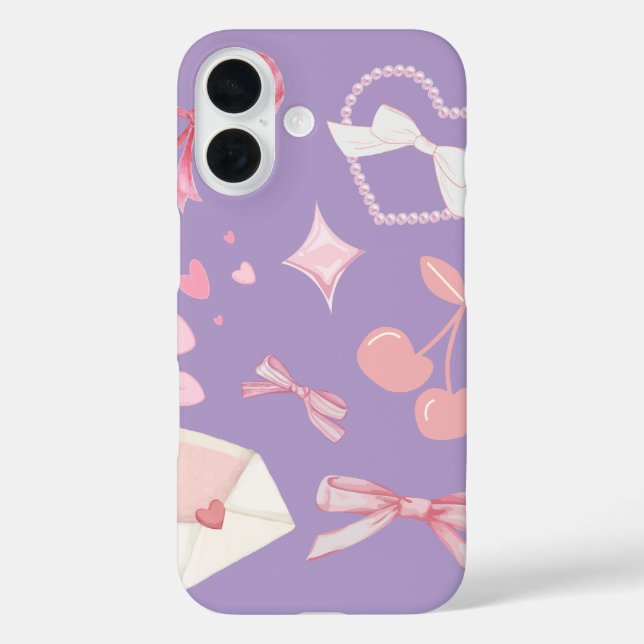 Girly Pastel Pink Lilac - Cute Feminine Aesthetic  Case-Mate iPhone Case (Back)