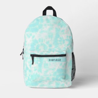 Girly Pastel Teal Blue White Shibori Pattern Cool