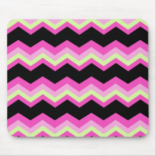 girly pattern zigzag fuchsia hot pink chevron mouse pad