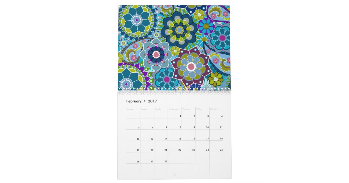 Girly Patterns and Funky Designs Calendar | Zazzle
