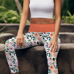 Girly Peach And Pink Roses Watercolor Floral Capri Leggings<br><div class="desc">Embrace your feminine side with these romantic capri leggings, featuring a delicate watercolor floral design of peach and pink roses. The soft, dreamy colors and beautiful blooms make these leggings perfect for a casual day out or a special occasion. The comfortable fit and stylish design will make you feel confident...</div>