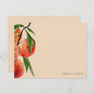 Girly Peach Correspondence  Note Card