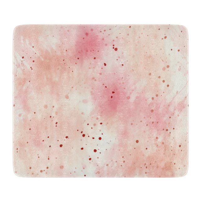 Girly Peach Pink Abstract Cutting Board (Front)