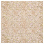 Girly Peach Pink Gold Glam Leopard Print Fabric
