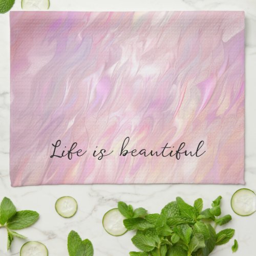 Girly Pearl Pink Kitchen Towel