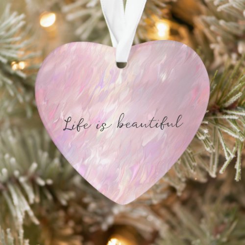Girly Pearl Pink Ornament