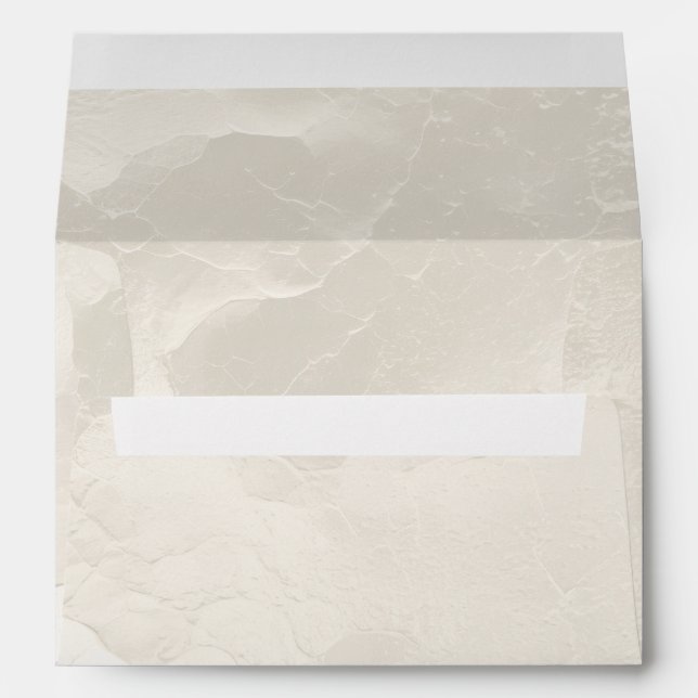 Girly Pearl White Glam Wedding Bridal Shower Envelope (Back (Bottom))