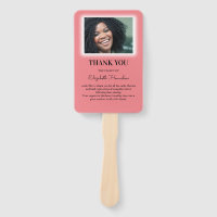 Girly Personalized Photo Funeral Thank You Favor