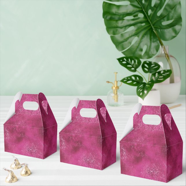 Girly Pink Abstract Glitz Glam Glitter Favor Boxes (Multiple)