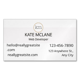 GIRLY Pink Aesthetic Feminine Business Card Magnet