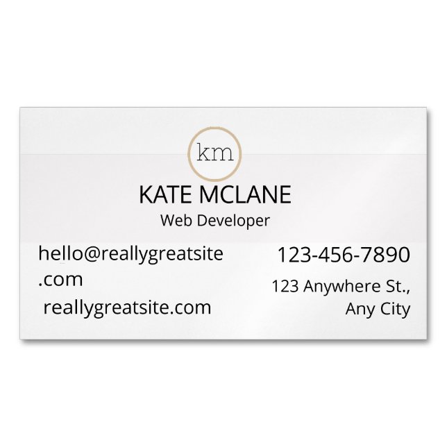 GIRLY Pink Aesthetic Feminine Business Card Magnet (Front)