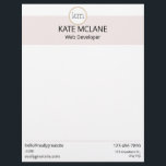 GIRLY Pink Aesthetic Professional Template Letterhead<br><div class="desc">Introducing our Girly Pink Aesthetic Professional Template Business Letterhead - the perfect blend of professionalism and feminine charm! Crafted with a delicate pink aesthetic, this template adds a touch of elegance to your job. Its refined design and soft hues create a captivating visual appeal, making it ideal for those seeking...</div>