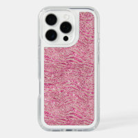 Girly Pink and Blush Glitter Zebra