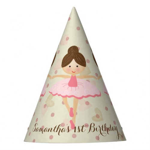 Girly Pink and Dreamy Ballerina Party Hat