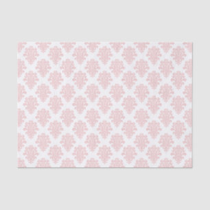 Girly Pink and Gray Damask Tissue Paper