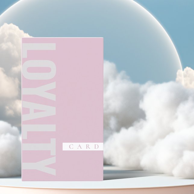 Girly Pink and Grey Loyalty Card (Creator Uploaded)