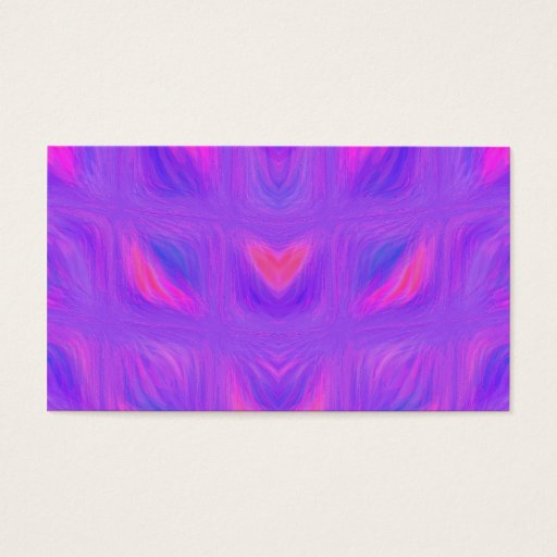Customizable Girly Pink and Purple Abstract Business Card Template