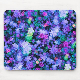Girly Pink and Purple Floral Succulents Mouse Pad