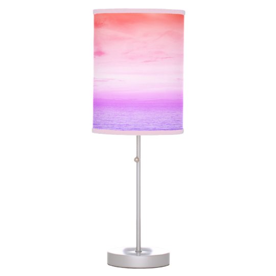 Girly Pink and Purple Tropical Sunset Table Lamp | Zazzle.com