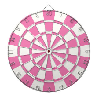 Girly Pink And White Dart Board