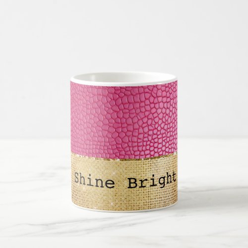 Girly Pink Animal Glam Gold Sparkle  Coffee Mug